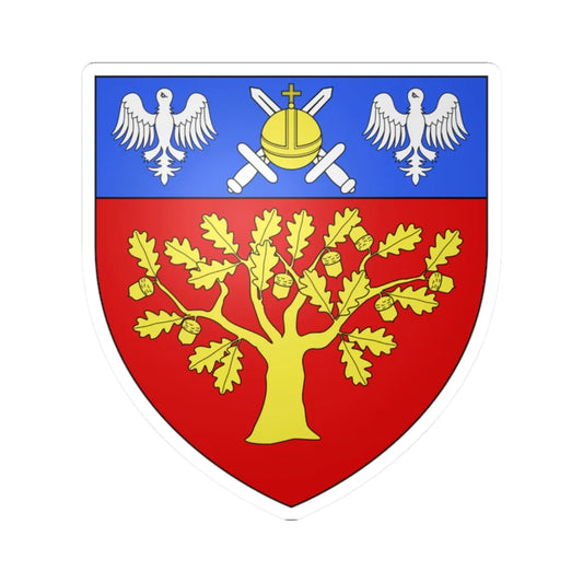 Blason ville ca Baie-Saint-Paul Québec (Canada) (Coat of Arms) STICKER Vinyl Kiss-Cut Decal 2 Inch White - The Sticker Space