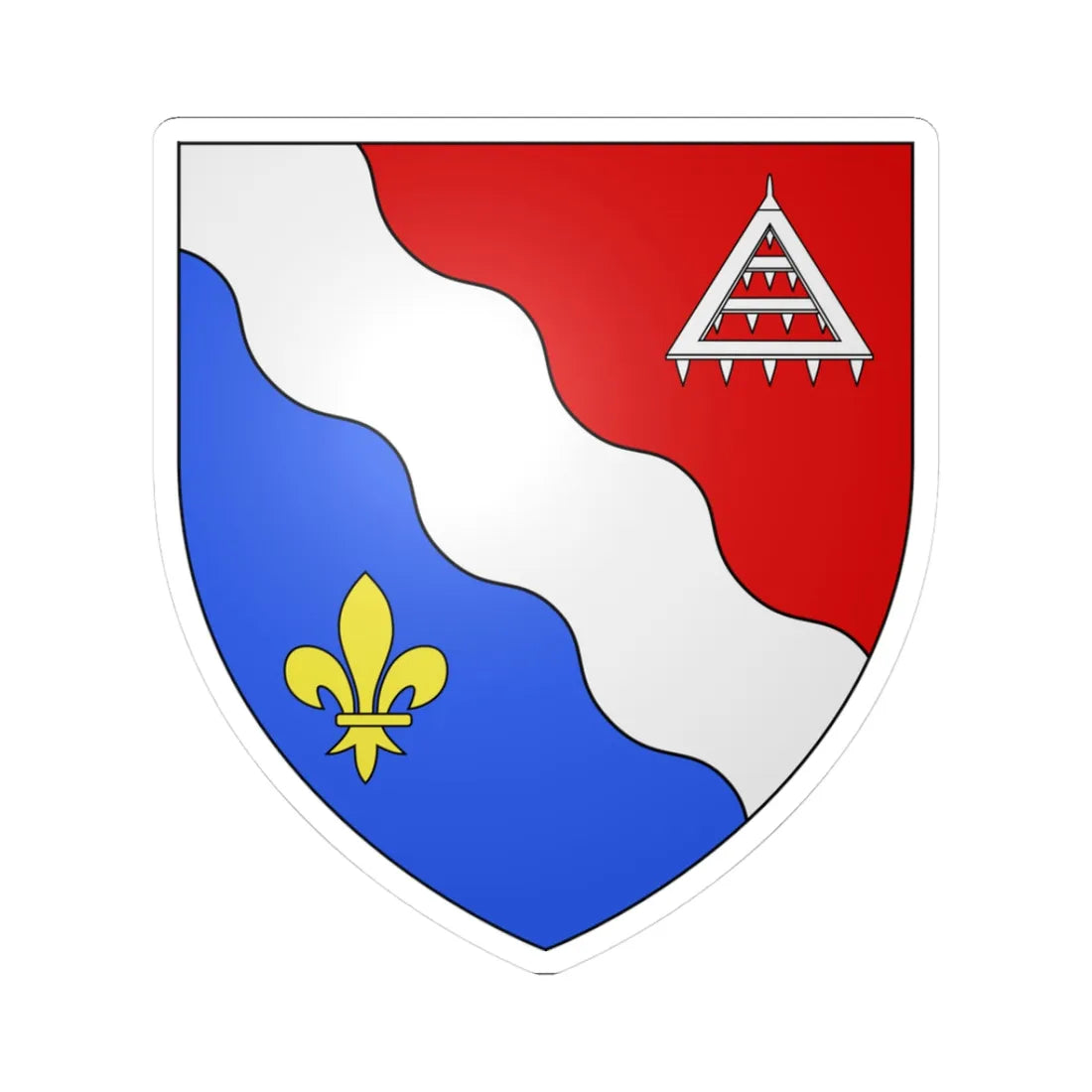 Blason ville ca Belœil Québec (Canada) (Coat of Arms) STICKER Vinyl Kiss-Cut Decal 3 Inch White - The Sticker Space