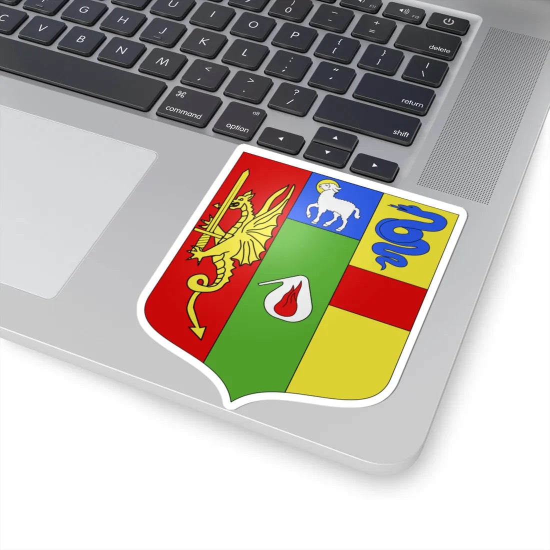 Blason ville ca Berthierville Québec (Canada) (Coat of Arms) STICKER Vinyl Kiss-Cut Decal - The Sticker Space