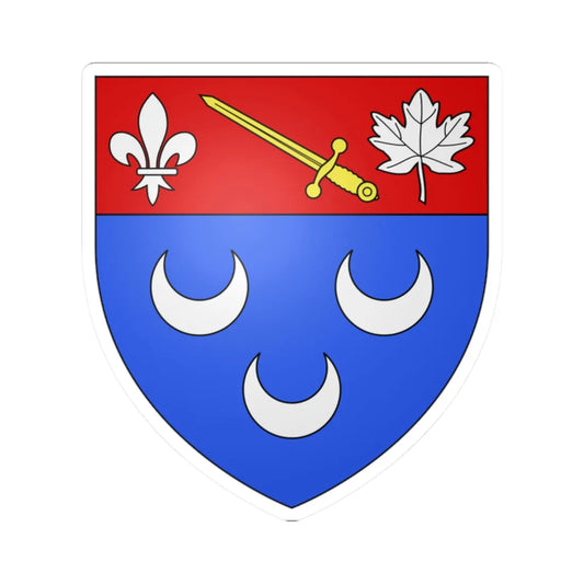 Blason ville ca Blainville Québec (Canada) (Coat of Arms) STICKER Vinyl Kiss-Cut Decal 2 Inch White - The Sticker Space