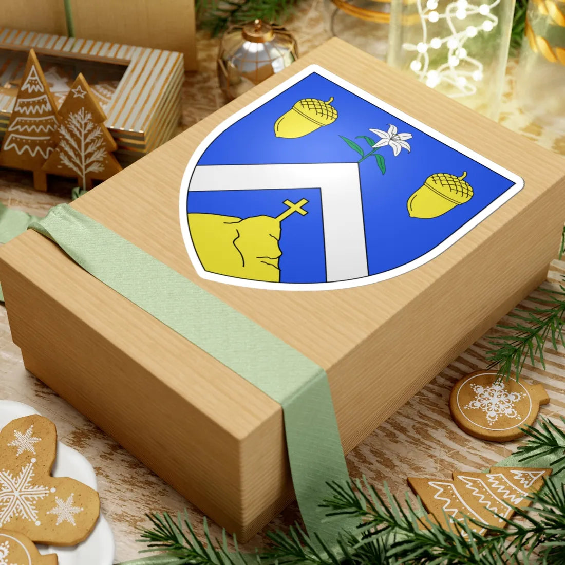 Blason Ville Ca Boucherville Quebec (Canada) (Coat of Arms) STICKER Vinyl Kiss-Cut Decal - The Sticker Space