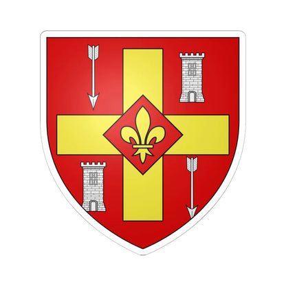 Blason ville ca Brossard Québec (Canada) (Coat of Arms) STICKER Vinyl Kiss-Cut Decal 6 Inch White - The Sticker Space