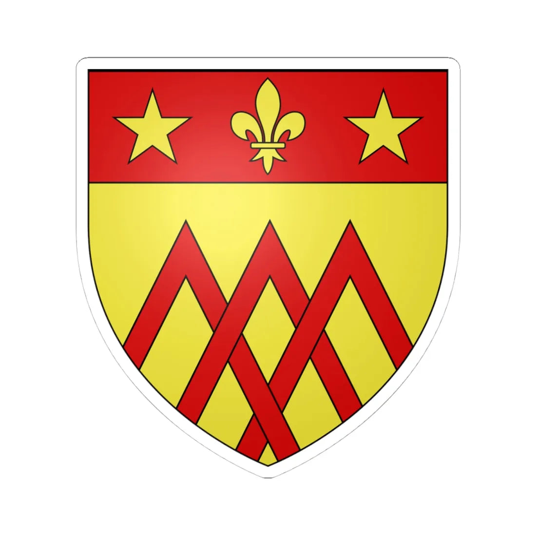 Blason ville ca Cap-Santé Québec (Canada) (Coat of Arms) STICKER Vinyl Kiss-Cut Decal 4 Inch White - The Sticker Space