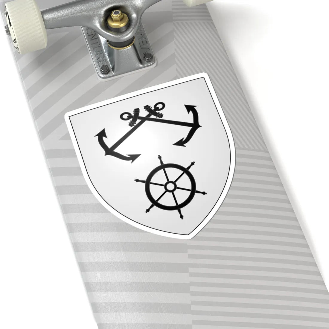 Blason ville ca Caraquet Nouveau-Brunswick (Canada) (Coat of Arms) STICKER Vinyl Kiss-Cut Decal - The Sticker Space