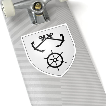 Blason ville ca Caraquet Nouveau-Brunswick (Canada) (Coat of Arms) STICKER Vinyl Kiss-Cut Decal - The Sticker Space