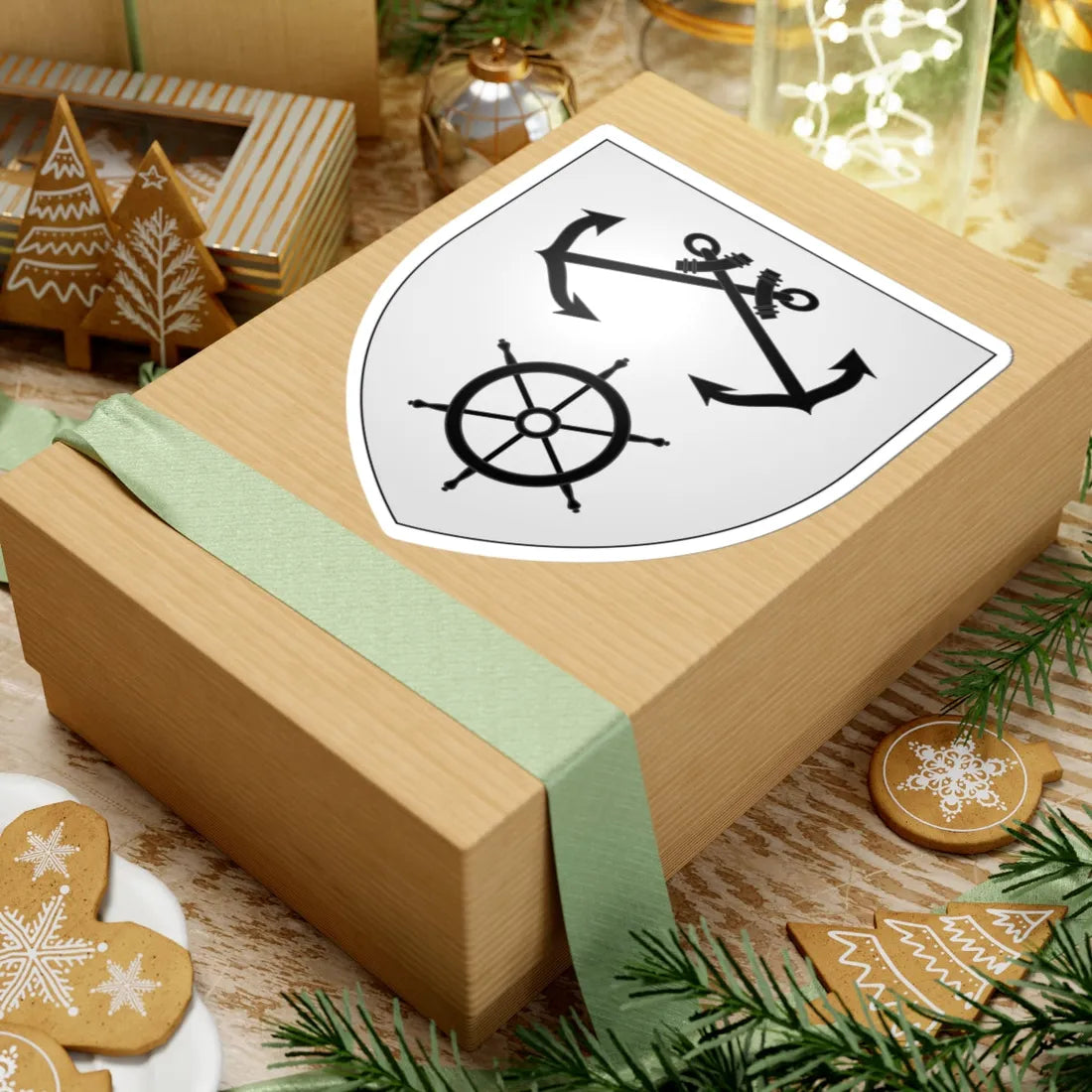 Blason ville ca Caraquet Nouveau-Brunswick (Canada) (Coat of Arms) STICKER Vinyl Kiss-Cut Decal - The Sticker Space