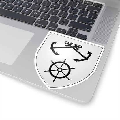 Blason ville ca Caraquet Nouveau-Brunswick (Canada) (Coat of Arms) STICKER Vinyl Kiss-Cut Decal - The Sticker Space