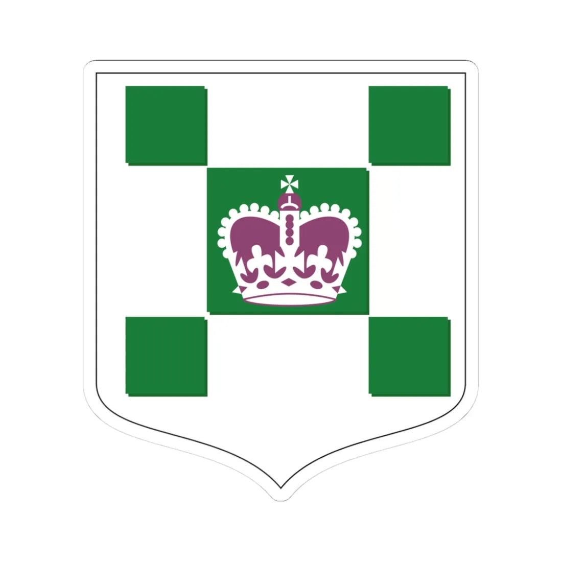 Blason ville ca Charlottetown (Canada) (Coat of Arms) STICKER Vinyl Kiss-Cut Decal 3 Inch White - The Sticker Space