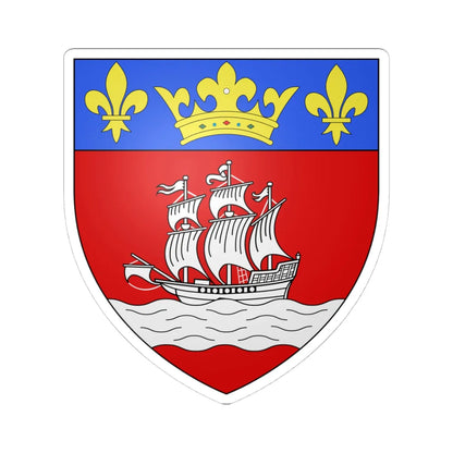 Blason ville ca Chicoutimi 1917 Québec (Canada) (Coat of Arms) STICKER Vinyl Kiss-Cut Decal 4 Inch White - The Sticker Space