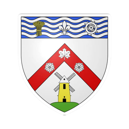 Blason ville ca Châteauguay (Canada) (Coat of Arms) STICKER Vinyl Kiss-Cut Decal 2 Inch White - The Sticker Space