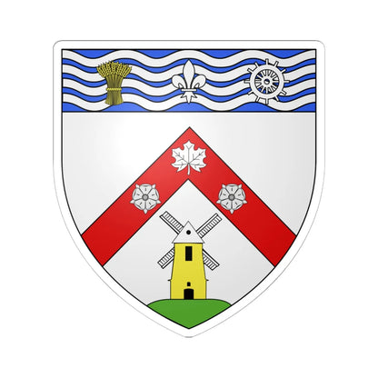 Blason ville ca Châteauguay (Canada) (Coat of Arms) STICKER Vinyl Kiss-Cut Decal 6 Inch White - The Sticker Space