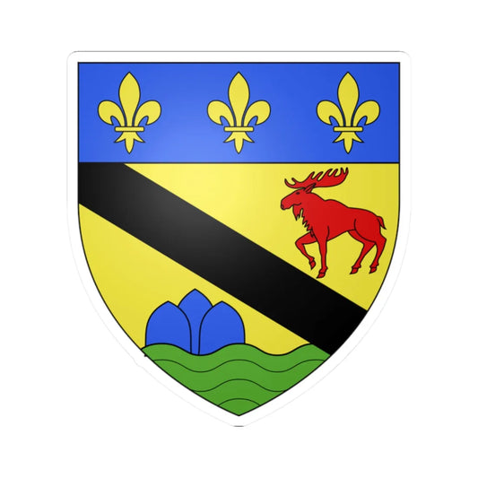 Blason ville ca Clermont Charlevoix-Est Québec (Canada) (Coat of Arms) STICKER Vinyl Kiss-Cut Decal 2 Inch White - The Sticker Space