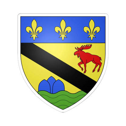 Blason ville ca Clermont Charlevoix-Est Québec (Canada) (Coat of Arms) STICKER Vinyl Kiss-Cut Decal 6 Inch White - The Sticker Space