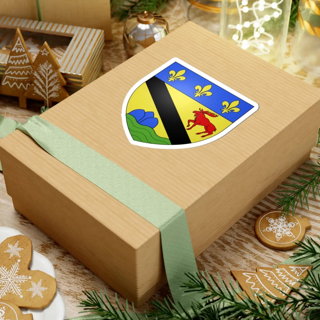 Blason ville ca Clermont Charlevoix-Est Québec (Canada) (Coat of Arms) STICKER Vinyl Kiss-Cut Decal - The Sticker Space