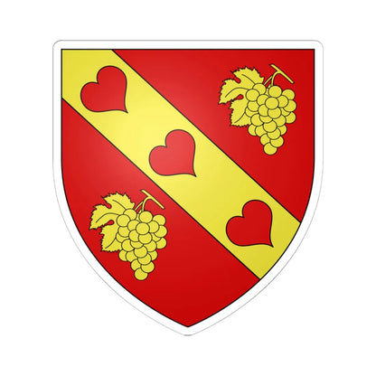 Blason ville ca Contrecœur Québec (Canada) (Coat of Arms) STICKER Vinyl Kiss-Cut Decal 6 Inch White - The Sticker Space