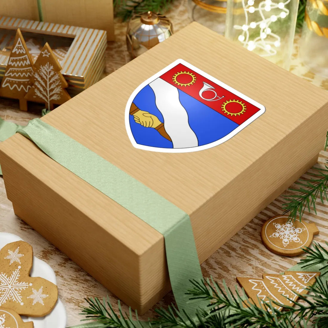 Blason ville ca Cowansville Québec (Canada) (Coat of Arms) STICKER Vinyl Kiss-Cut Decal - The Sticker Space