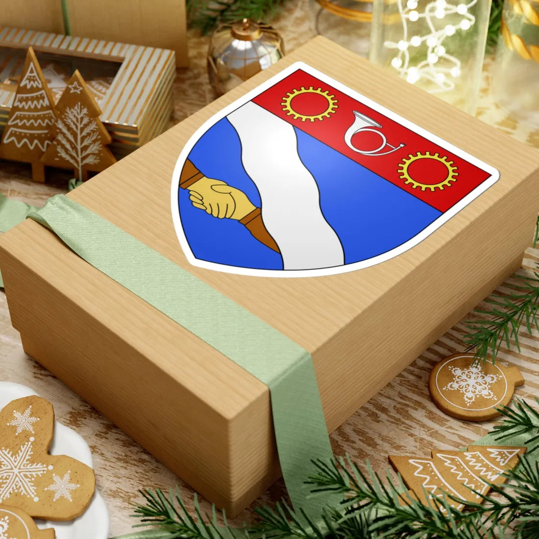 Blason ville ca Cowansville Québec (Canada) (Coat of Arms) STICKER Vinyl Kiss-Cut Decal - The Sticker Space