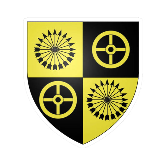 Blason ville ca Delson Québec (Canada) (Coat of Arms) STICKER Vinyl Kiss-Cut Decal 2 Inch White - The Sticker Space