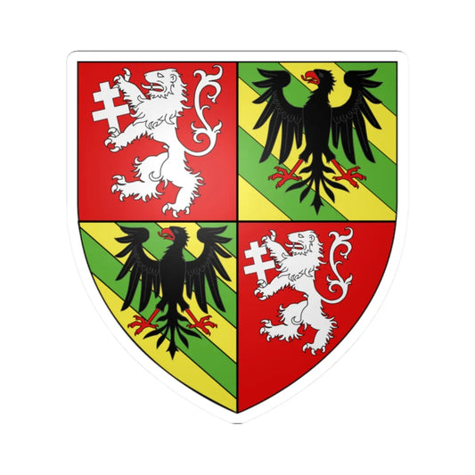 Blason ville ca Dorval Québec (Canada) (Coat of Arms) STICKER Vinyl Kiss-Cut Decal 2 Inch White - The Sticker Space