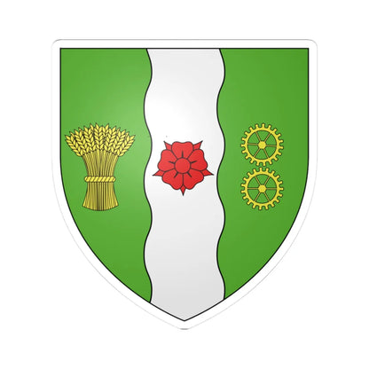 Blason ville ca Farnham Québec (Canada) (Coat of Arms) STICKER Vinyl Kiss-Cut Decal 3 Inch White - The Sticker Space