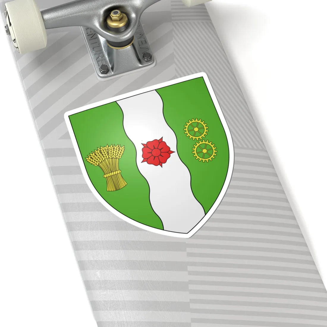 Blason ville ca Farnham Québec (Canada) (Coat of Arms) STICKER Vinyl Kiss-Cut Decal - The Sticker Space