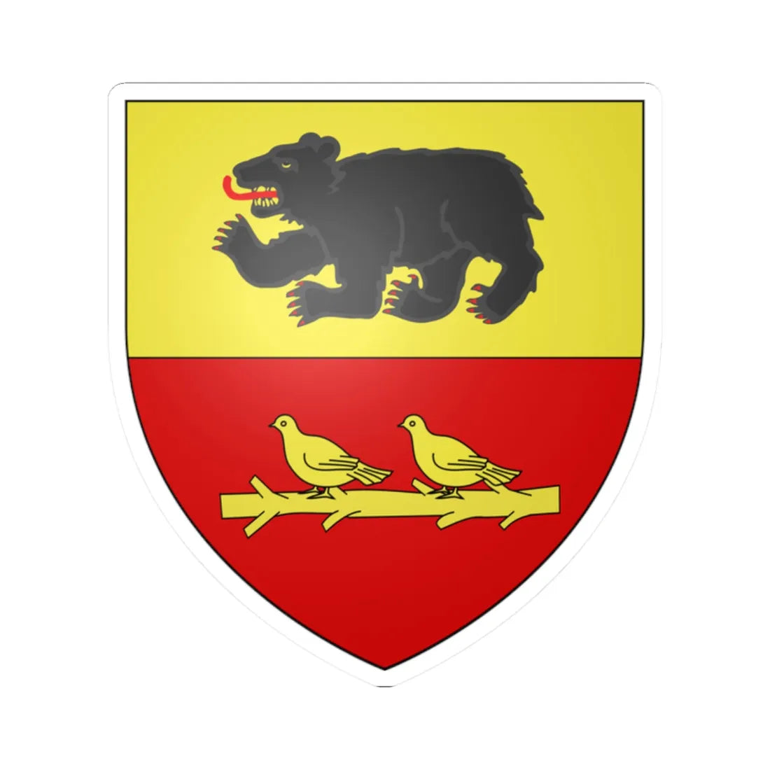 Blason ville ca Fortierville (Canada) (Coat of Arms) STICKER Vinyl Kiss-Cut Decal 2 Inch White - The Sticker Space