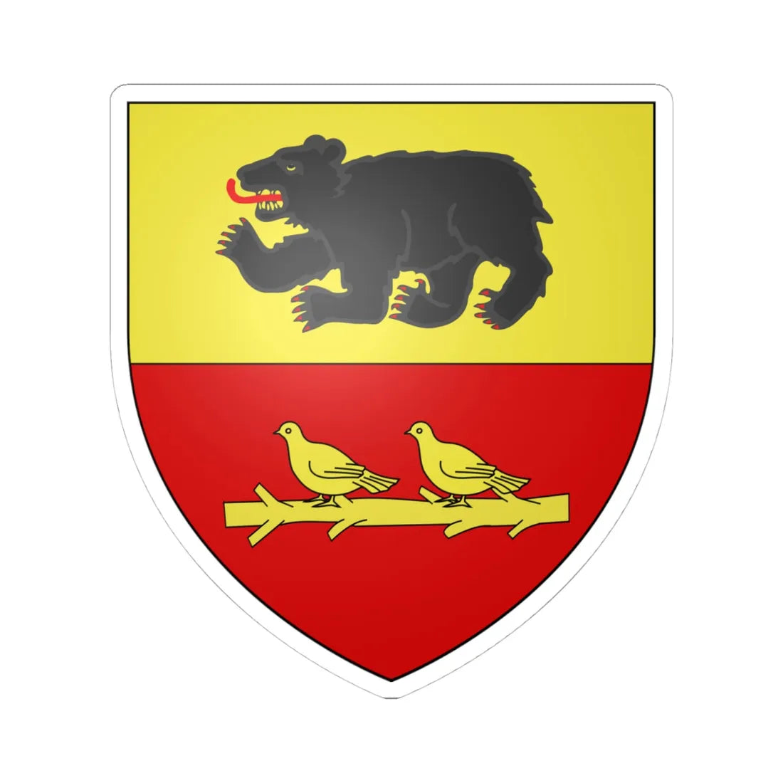 Blason ville ca Fortierville (Canada) (Coat of Arms) STICKER Vinyl Kiss-Cut Decal 4 Inch White - The Sticker Space