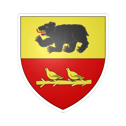 Blason ville ca Fortierville (Canada) (Coat of Arms) STICKER Vinyl Kiss-Cut Decal 4 Inch White - The Sticker Space