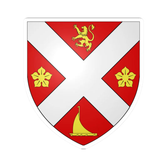 Blason ville ca Fossambault-sur-le-Lac (Canada) (Coat of Arms) STICKER Vinyl Kiss-Cut Decal 2 Inch White - The Sticker Space