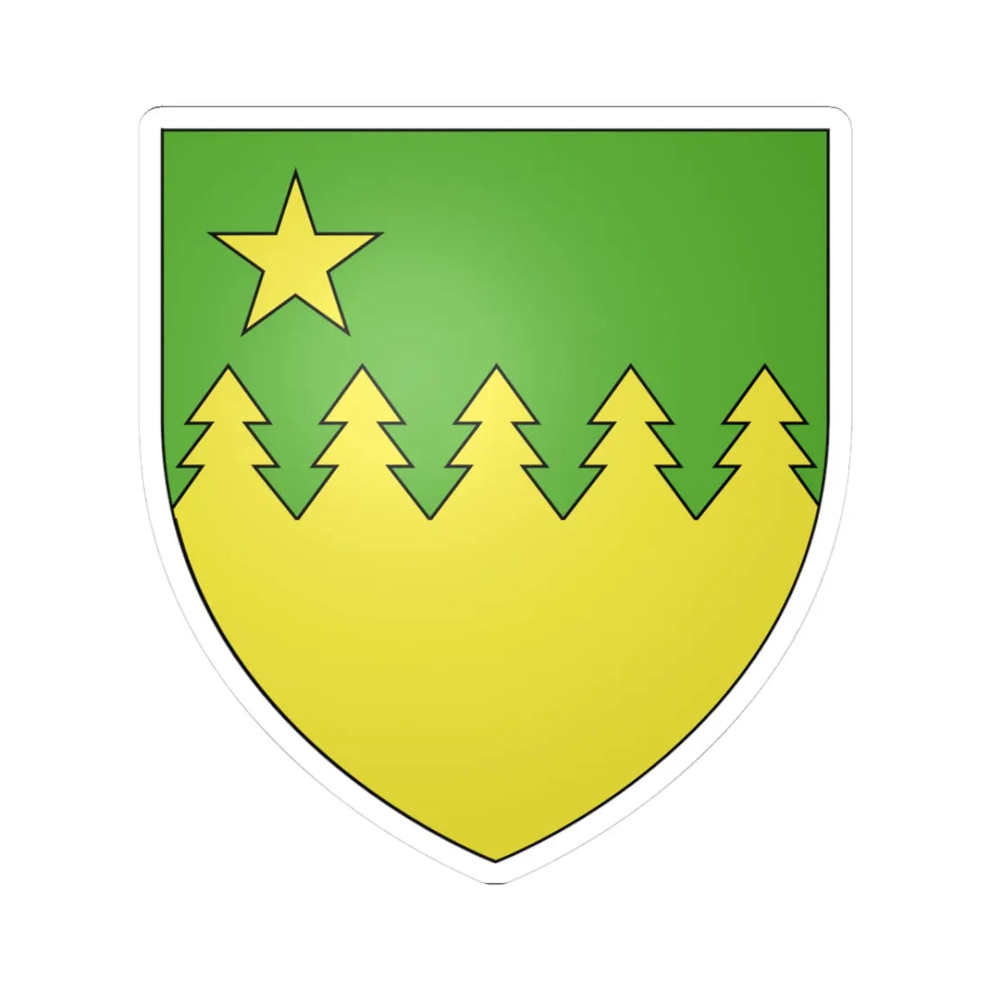 Blason ville ca Grand Sudbury Ontario (Canada) (Coat of Arms) STICKER Vinyl Kiss-Cut Decal 3 Inch White - The Sticker Space