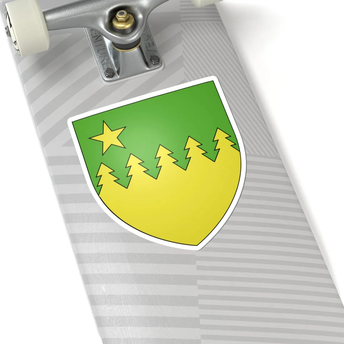 Blason ville ca Grand Sudbury Ontario (Canada) (Coat of Arms) STICKER Vinyl Kiss-Cut Decal - The Sticker Space