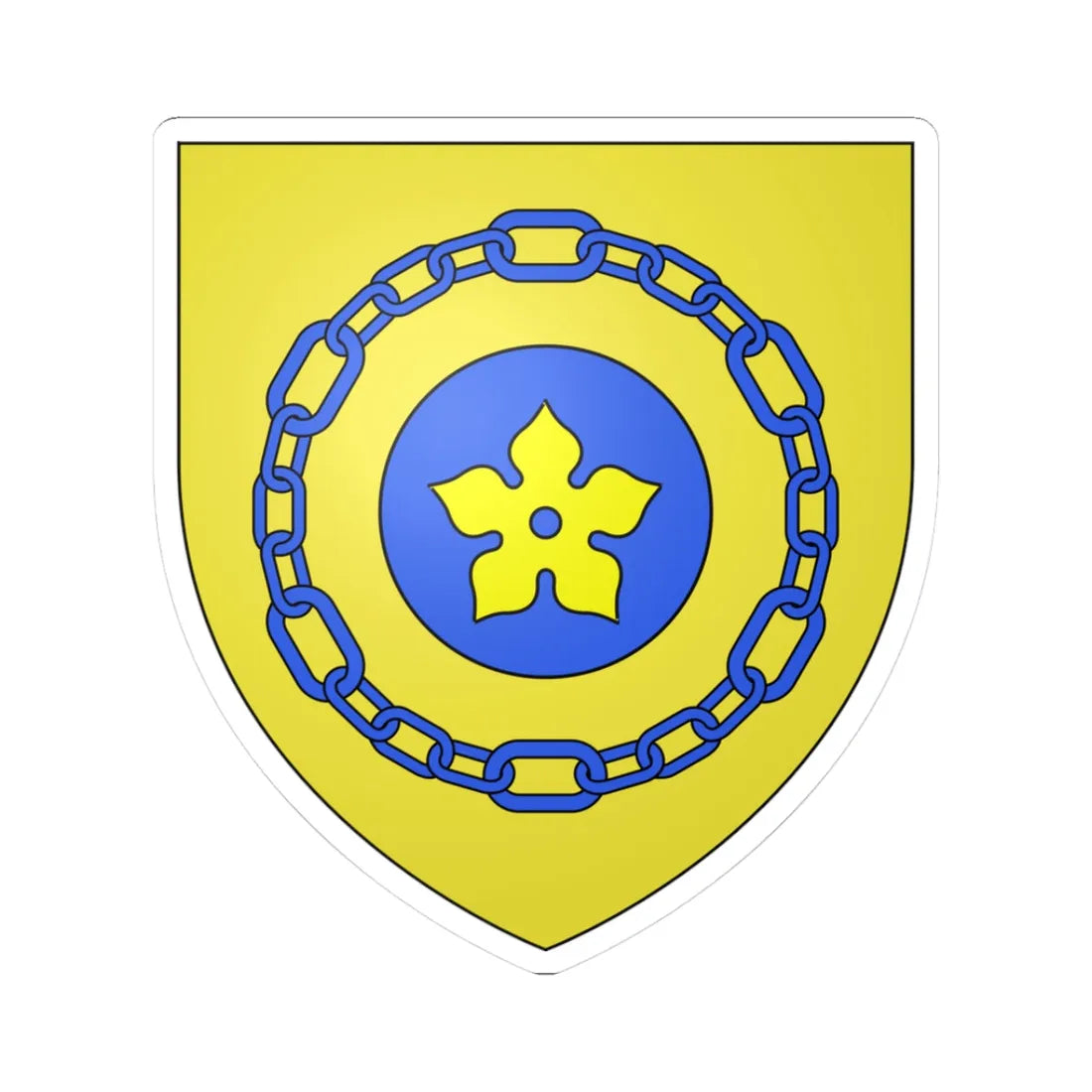 Blason ville ca Hamilton Ontario (Canada) (Coat of Arms) STICKER Vinyl Kiss-Cut Decal 3 Inch White - The Sticker Space
