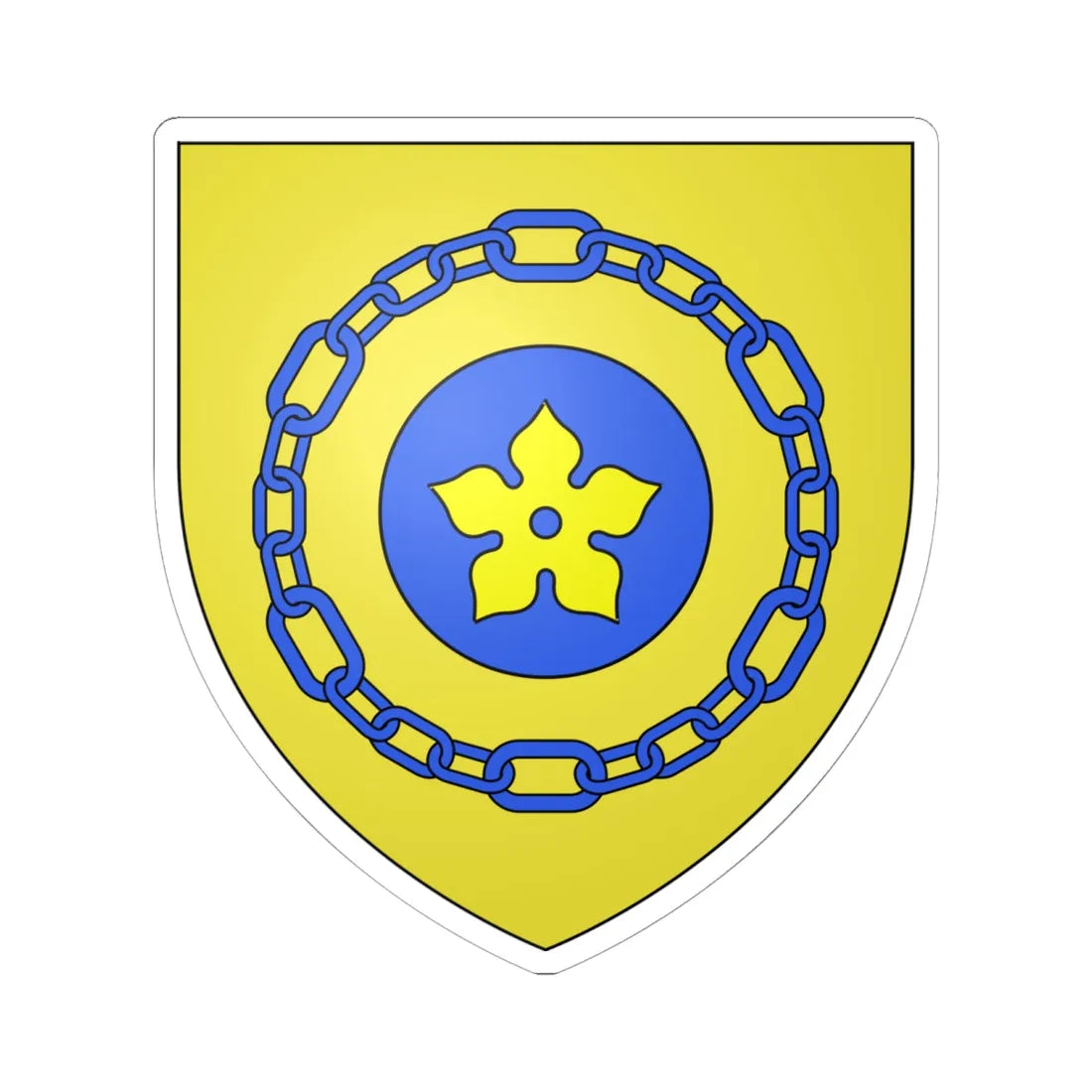 Blason ville ca Hamilton Ontario (Canada) (Coat of Arms) STICKER Vinyl Kiss-Cut Decal 6 Inch White - The Sticker Space