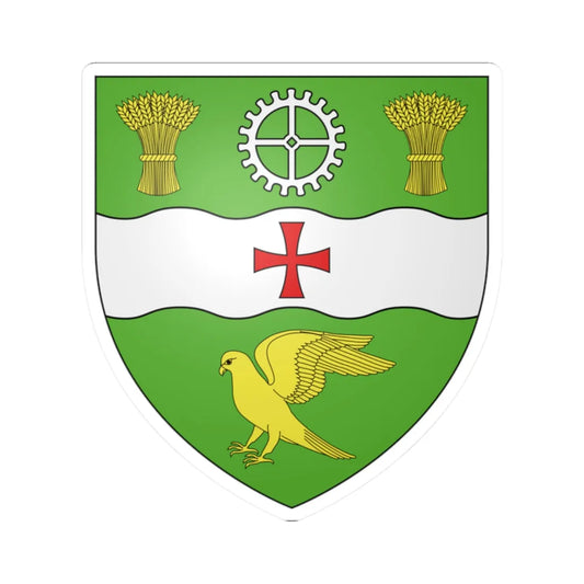 Blason ville ca Hawkesbury Ontario (Canada) (Coat of Arms) STICKER Vinyl Kiss-Cut Decal 2 Inch White - The Sticker Space