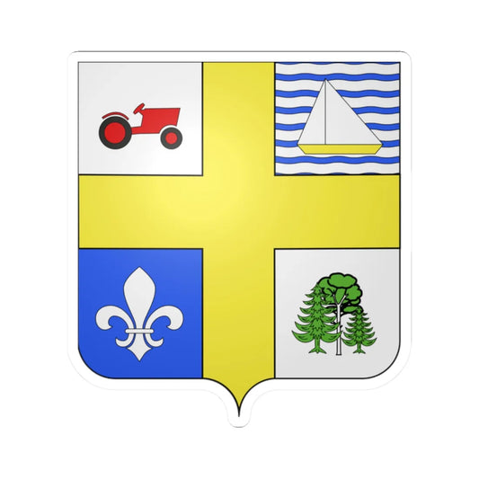 Blason ville ca Hérouxville (Canada) (Coat of Arms) STICKER Vinyl Kiss-Cut Decal 2 Inch White - The Sticker Space