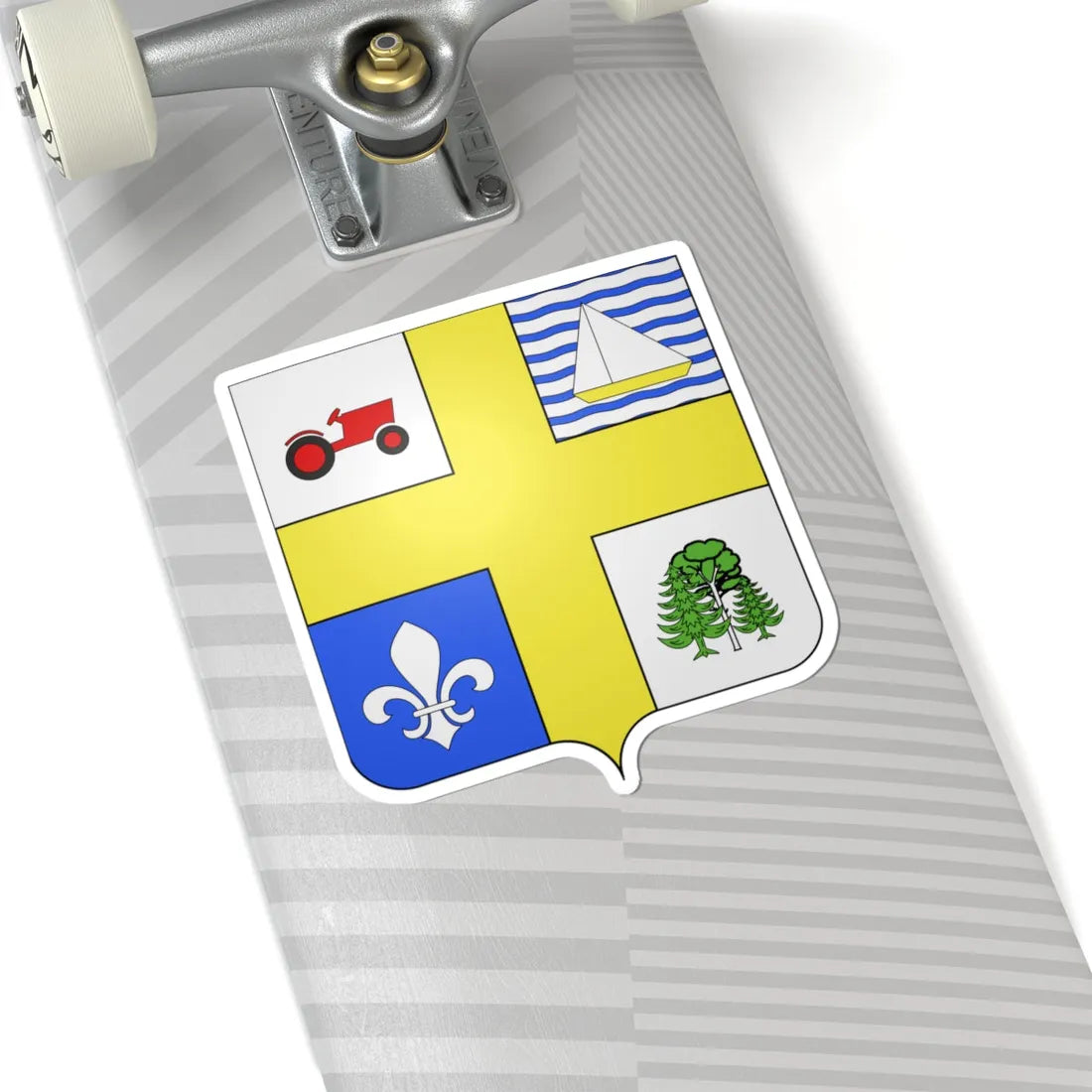 Blason ville ca Hérouxville (Canada) (Coat of Arms) STICKER Vinyl Kiss-Cut Decal - The Sticker Space