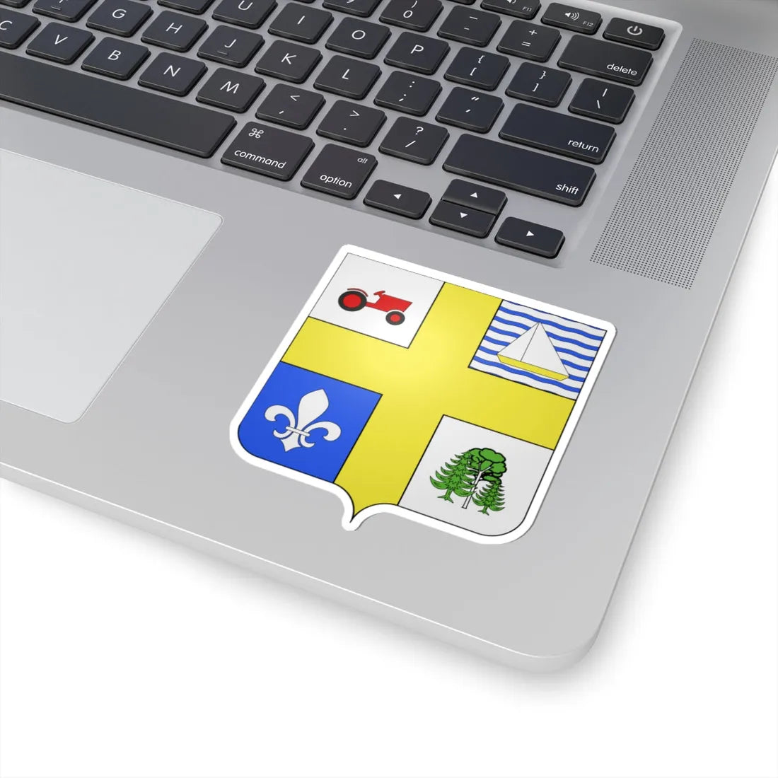 Blason ville ca Hérouxville (Canada) (Coat of Arms) STICKER Vinyl Kiss-Cut Decal - The Sticker Space