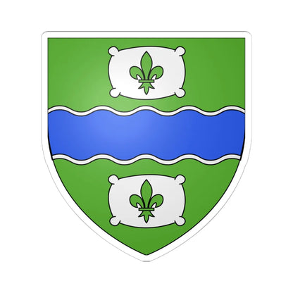 Blason ville ca Huntingdon (Canada) (Coat of Arms) STICKER Vinyl Kiss-Cut Decal 6 Inch White - The Sticker Space