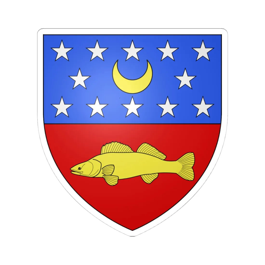 Blason ville ca La Doré Québec (Canada) (Coat of Arms) STICKER Vinyl Kiss-Cut Decal 4 Inch White - The Sticker Space