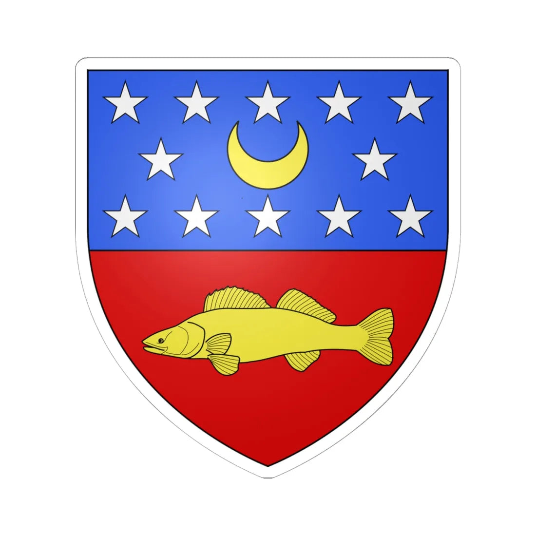 Blason ville ca La Doré Québec (Canada) (Coat of Arms) STICKER Vinyl Kiss-Cut Decal 6 Inch White - The Sticker Space