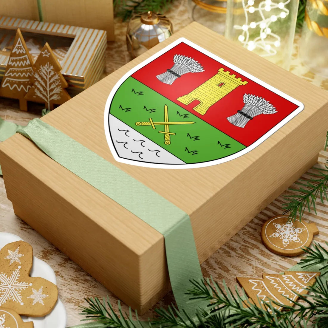 Blason ville ca La Prairie (Canada) (Coat of Arms) STICKER Vinyl Kiss-Cut Decal - The Sticker Space