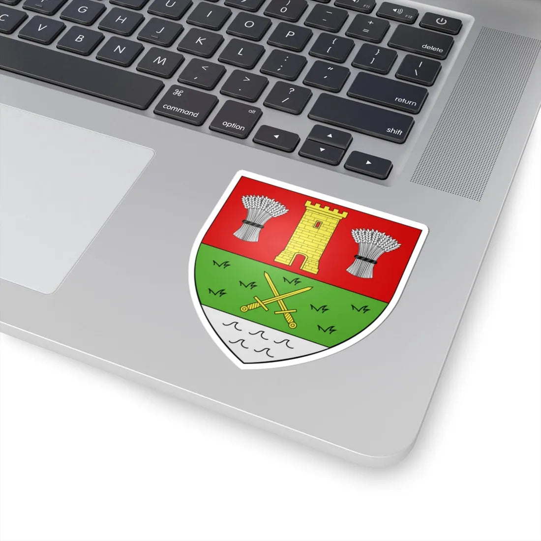 Blason ville ca La Prairie (Canada) (Coat of Arms) STICKER Vinyl Kiss-Cut Decal - The Sticker Space