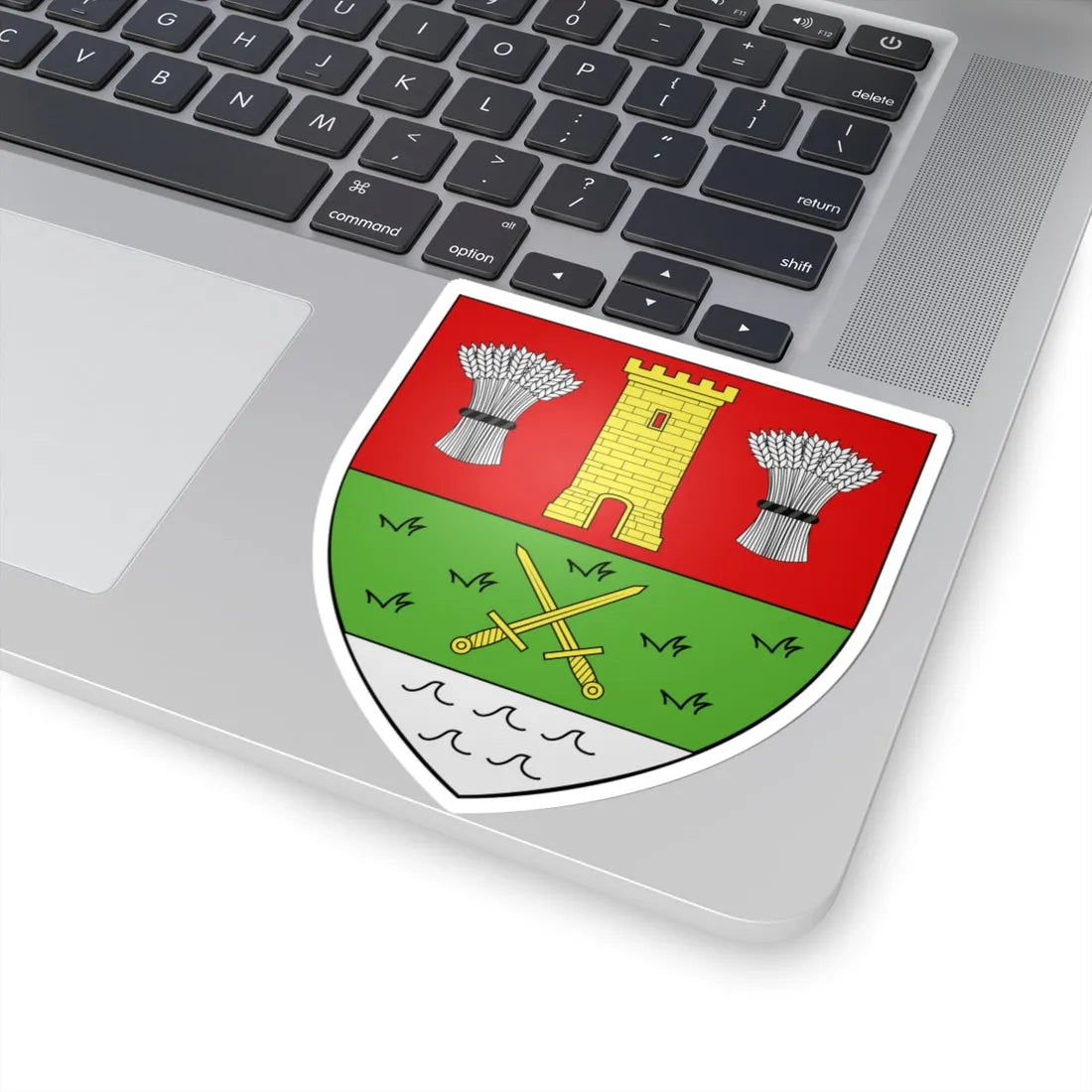 Blason ville ca La Prairie (Canada) (Coat of Arms) STICKER Vinyl Kiss-Cut Decal - The Sticker Space