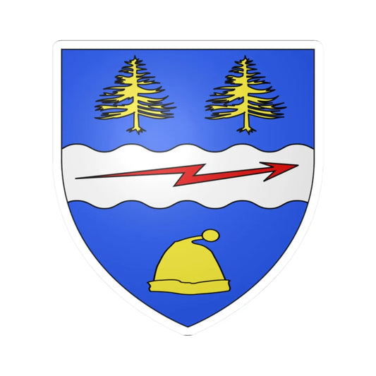 Blason ville ca La Tuque Québec (Canada) (Coat of Arms) STICKER Vinyl Kiss-Cut Decal 2 Inch White - The Sticker Space