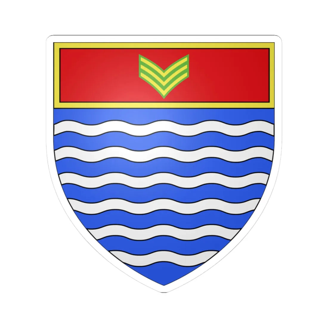 Blason ville ca Lac-Sergent (Canada) (Coat of Arms) STICKER Vinyl Kiss-Cut Decal 3 Inch White - The Sticker Space
