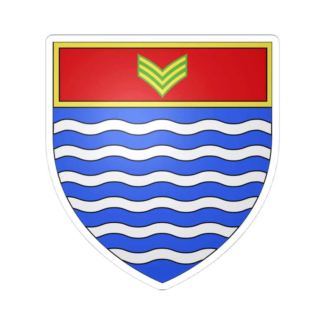Blason ville ca Lac-Sergent (Canada) (Coat of Arms) STICKER Vinyl Kiss-Cut Decal 4 Inch White - The Sticker Space