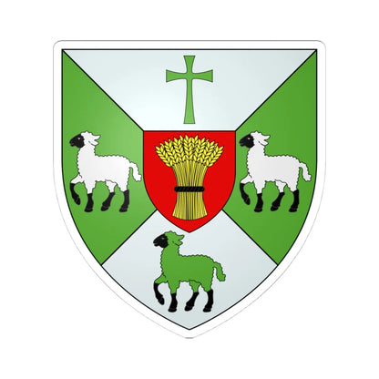 Blason ville ca Lambton Québec (Canada) (Coat of Arms) STICKER Vinyl Kiss-Cut Decal 4 Inch White - The Sticker Space