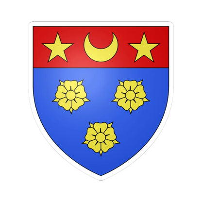 Blason ville ca Longueuil Québec (Canada) (Coat of Arms) STICKER Vinyl Kiss-Cut Decal 3 Inch White - The Sticker Space