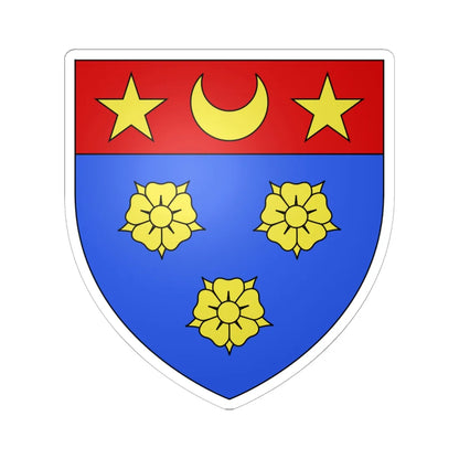 Blason ville ca Longueuil Québec (Canada) (Coat of Arms) STICKER Vinyl Kiss-Cut Decal 6 Inch White - The Sticker Space