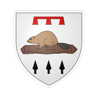 Blason ville ca Matane Québec (Canada) (Coat of Arms) STICKER Vinyl Kiss-Cut Decal 4 Inch White - The Sticker Space